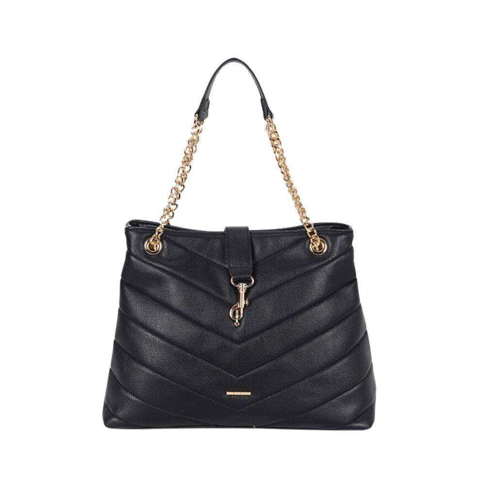 Bolsa Feminina De Ombro Corrente Gash Preta Bg72628