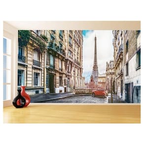 Papel De Parede 3D Cidade Antiga Paris Pintura 3,5M Cda72