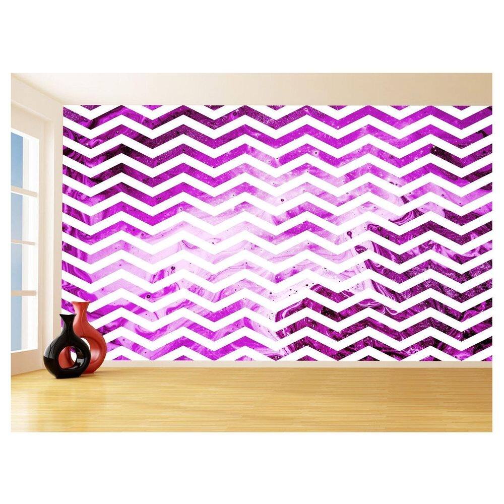 Papel De Parede 3D Sala Chevron Zig Zag Listras 3,5M Zig102