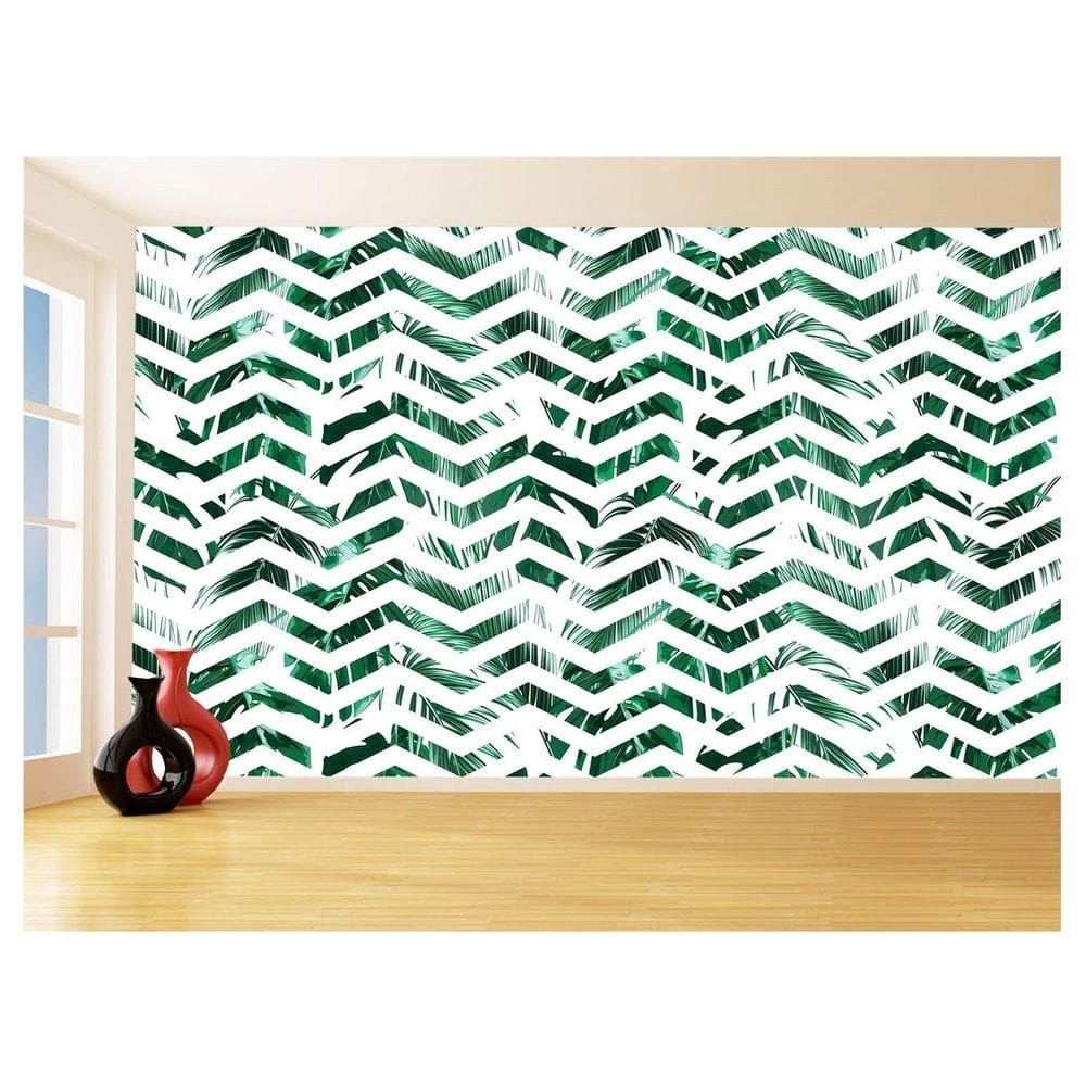 Papel De Parede 3D Sala Chevron Zig Zag Listras 3,5M Zig87