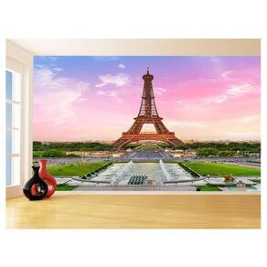 Papel De Parede Paris Torre Eiffel Sol Nuvens 3,5M Ncd301