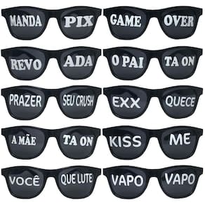 Kit 10 oculos frases divertidas festa balada