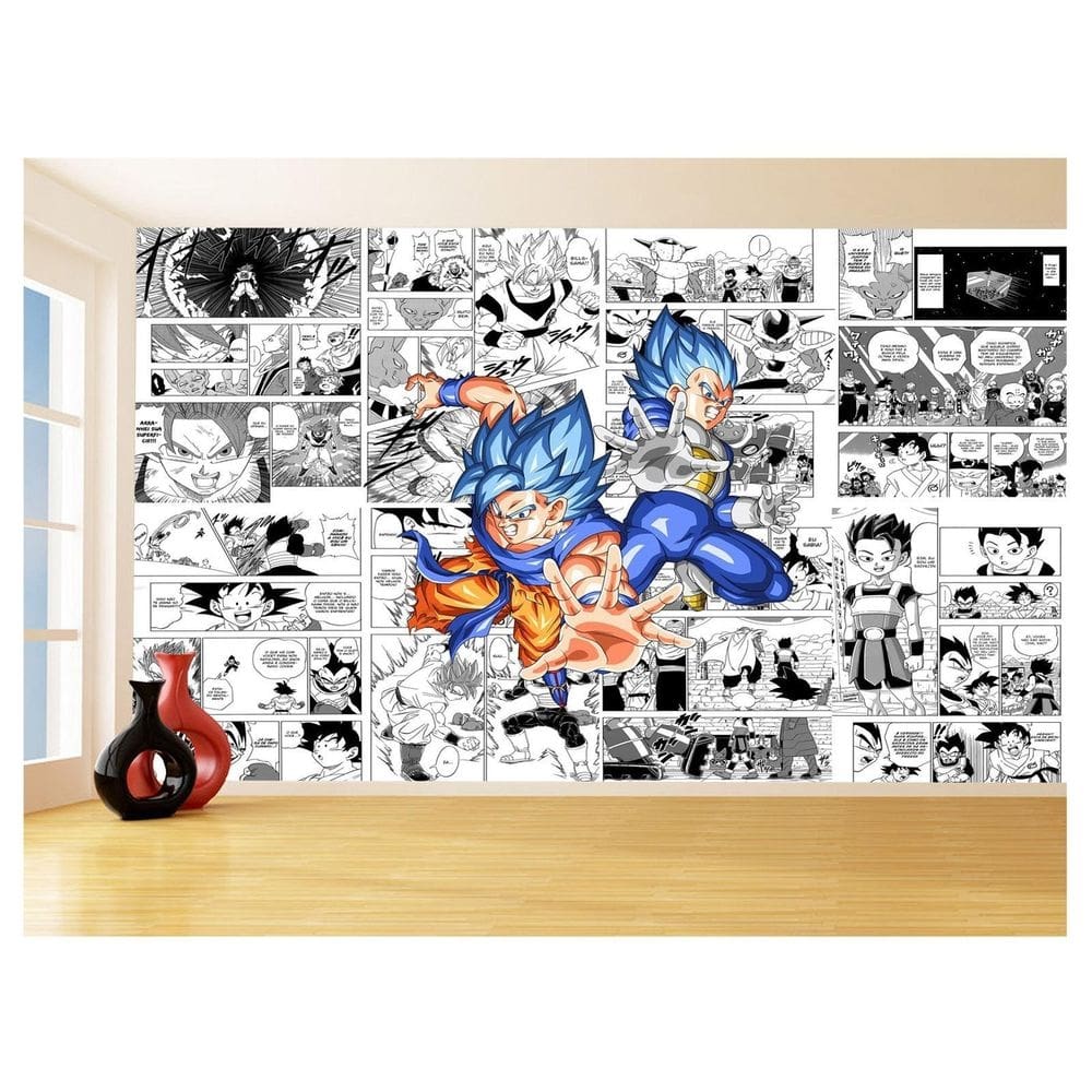 Papel De Parede Dragon Ball Goku Vegeta Anime 3,5M Dbz243
