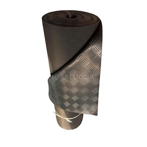 Tapete de Borracha Elite Xadrez 3mm Preto 1,0m x 3m