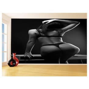Papel De Parede 3D Arte Mulher Sexy Lingerie 3,5M Tra164