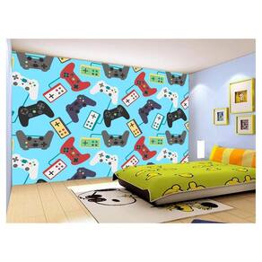 Papel De Parede 3D Infantil Controle Game Jogo 3,5M Azs259