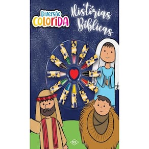 Histórias bíblicas para colorir - livro com gizes de cera