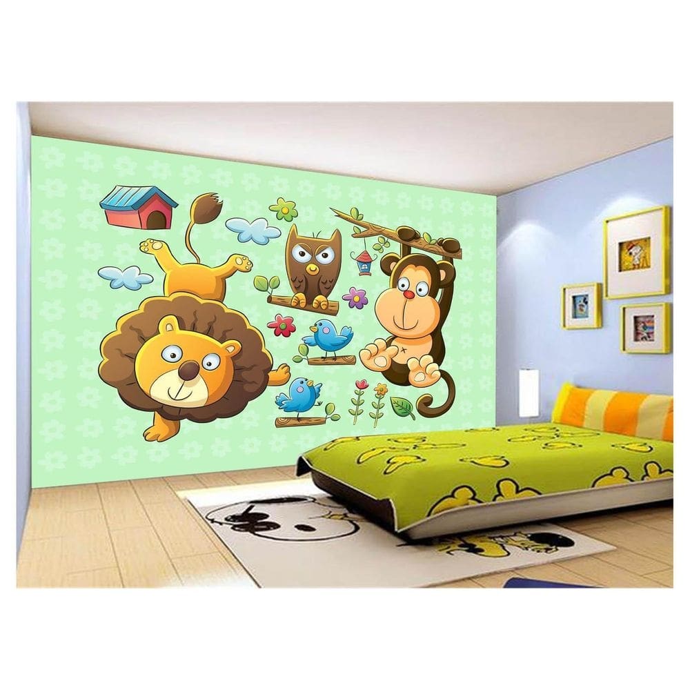 Papel De Parede Infantil Zoo Safari Leão Baby 3,5M Azs246