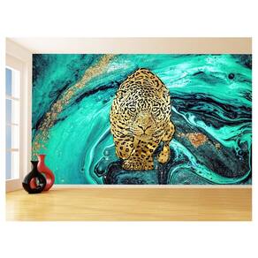 Papel De Parede 3D Animais Pop Art Onça Pintada 3,5M Pxa67