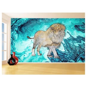 Papel De Parede Animais Pop Art Leão Rei Selva 3,5M Pxa31
