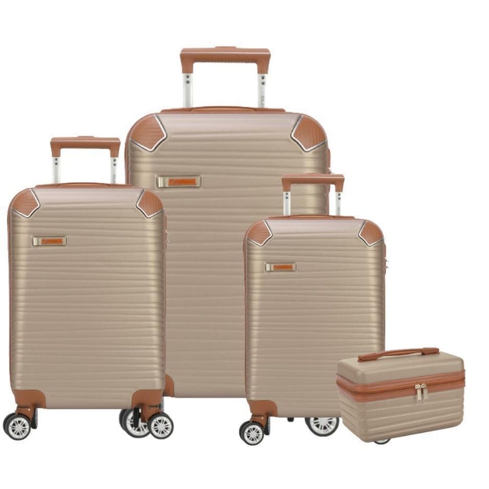 Kit para viagem 360 resistente cor champanhe