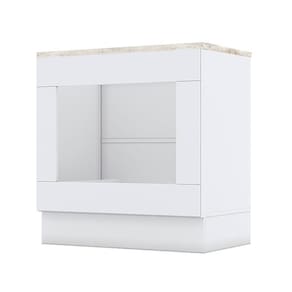 Balcão Forno de Embutir Nova York Branco com Tampo para Cooktop Calcare – Henn