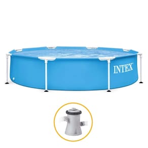 Piscina Estrutural Metal Galvanizado 1.828 Litros com Bomba Filtrante Intex 220v