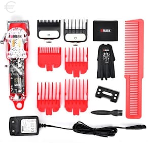 Maquina de cortar cabelo wmark ng-409 lamina vazada com capa