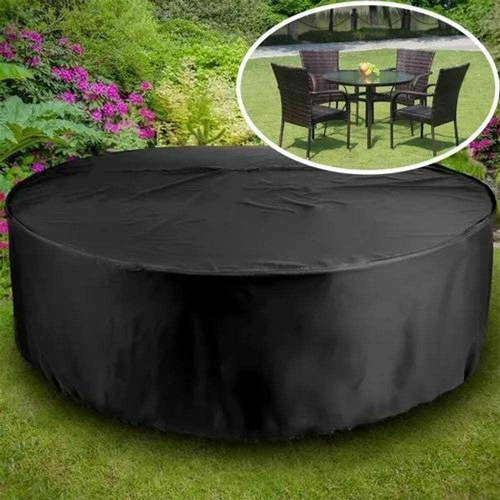 Capa para Móveis de Jardim Impermeável Preta
