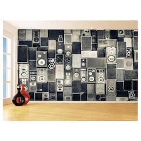 Papel De Parede Sala Quarto Musica Caixa De Som3,5M Mus81
