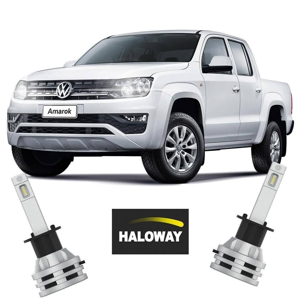 Par lâmpada led farol alto amarok 2010/2021 6500k haloway
