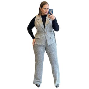 Conjunto Feminino Plus Size Tweed