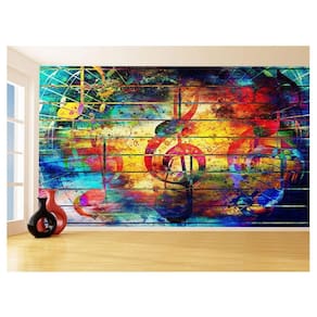 Papel De Parede Musica Notas Musicais Cor Arte 3,5M Mus91