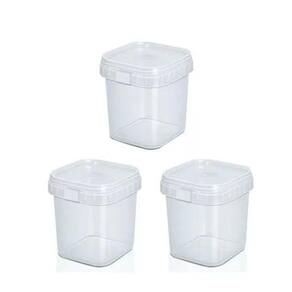 Pote Quadrado para Bolo Transparente 220ml - 200 Unidades