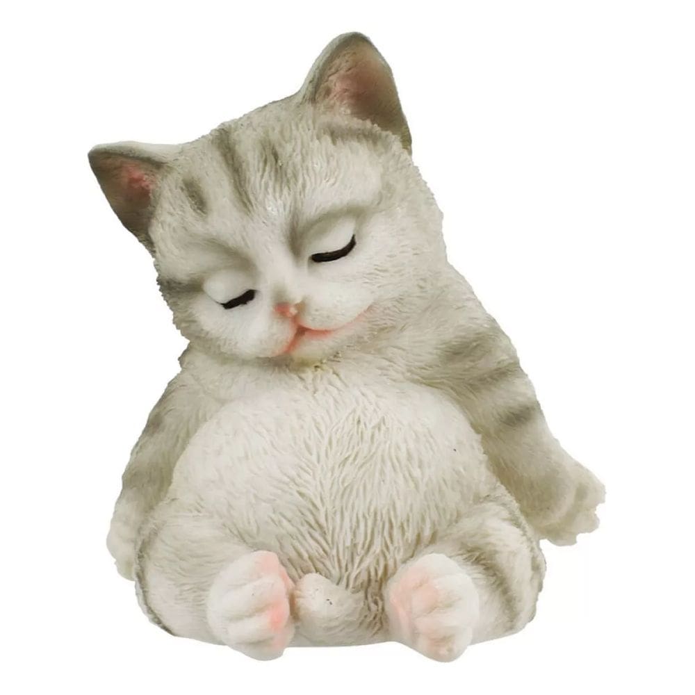 Gato Cinza Dormindo 13cm - Animais Resina