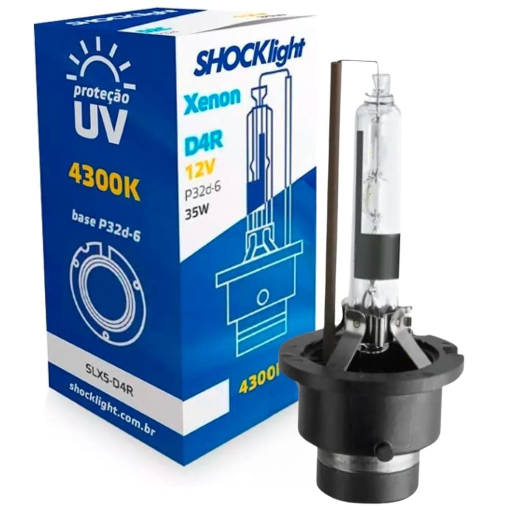 Lâmpada Xenon D4R 4300K 35W 12V - SLX4-D4R
