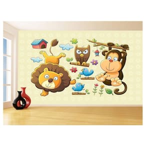 Papel De Parede Infantil Zoo Safari Leão Baby 3,5M Azs247