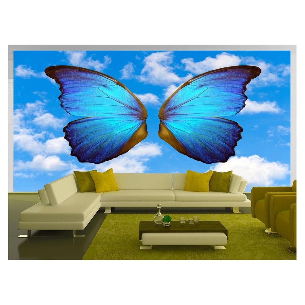 Papel De Parede 3D Arte Asas Selfie Insta Cores 3,5M Tra303