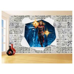 Papel De Parede 3D Heróis Página Quadrinhos Hq 3,5M Nhma171