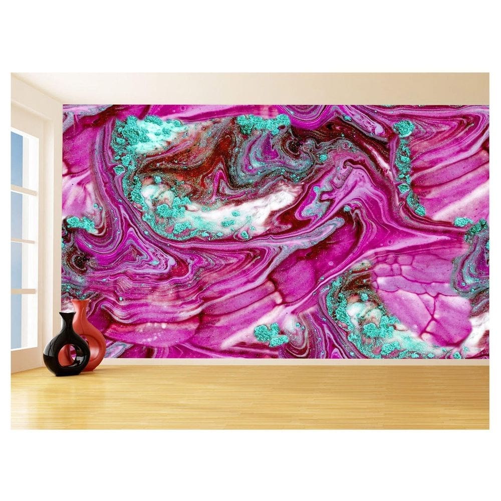 Papel De Parede 3D Estilo Marmore Tintas Cores 3,5M Mbr146