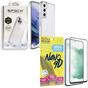 Capa space collection s22 plus + película nano 9d armyshield