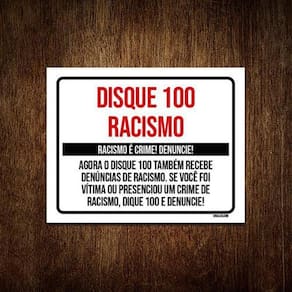 Kit 3 placas disque 100 denuncie  crime
