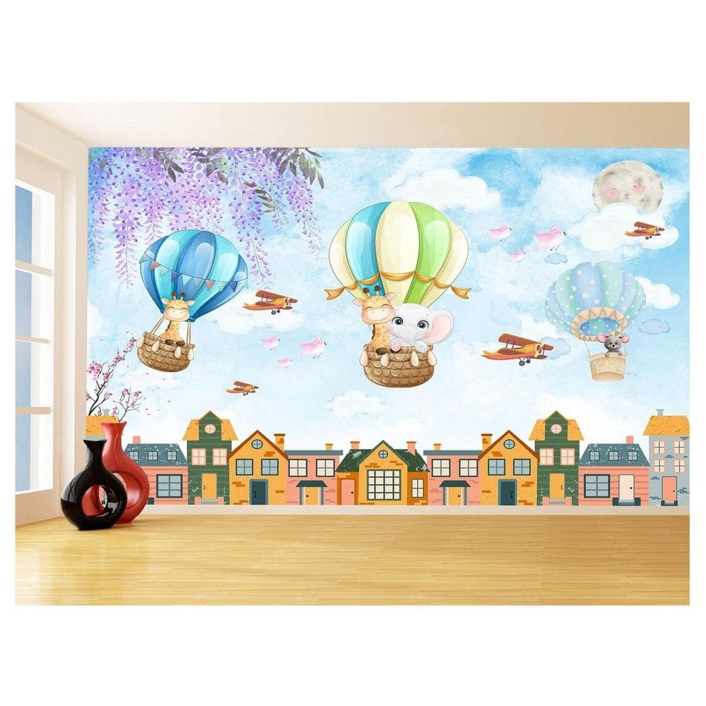 Papel De Parede 3D Infantil Bichinos Floresta 3,5M Azs369