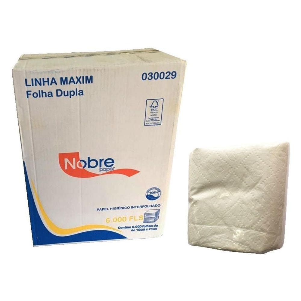 Papel higiênico cai cai folha dupla - nobre c/6000