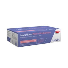 Levuflora Pré E Probiótico Sabor Carne Caixa C/6 Seringas