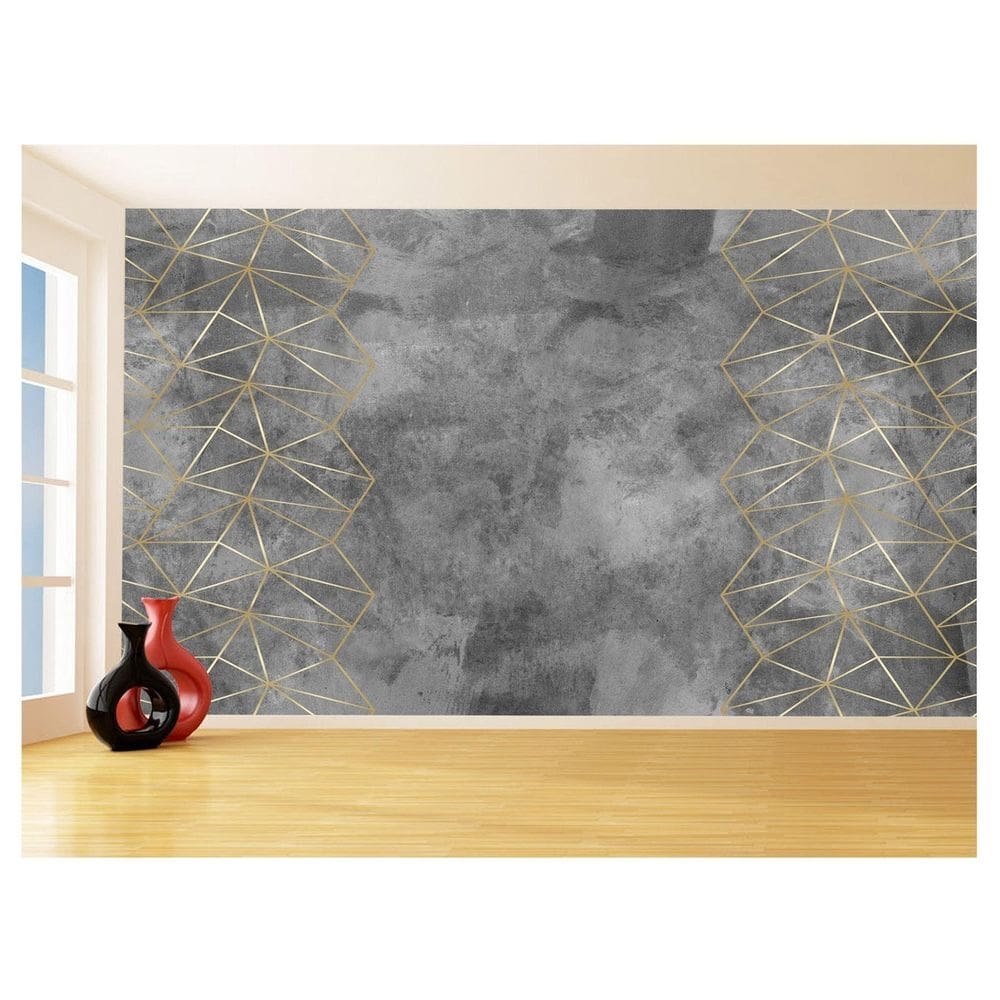 Papel De Parede 3D Concreto Queimado Risco Bege 3,5M Kkt164