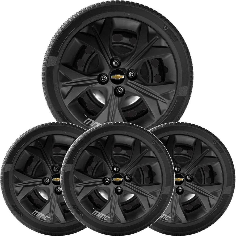 4Un Calota Onix 2021 22 23 24 2025 Aro 15 Preto Fosco 379Cp