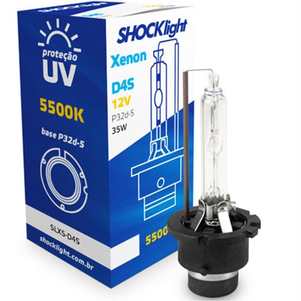 Lâmpada Xenon D4S 5500K 35W 12V - SLX5-D4S