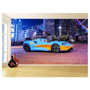 Papel De Parede 3D Carro Mc Laren Pista Super 3,5M Car251