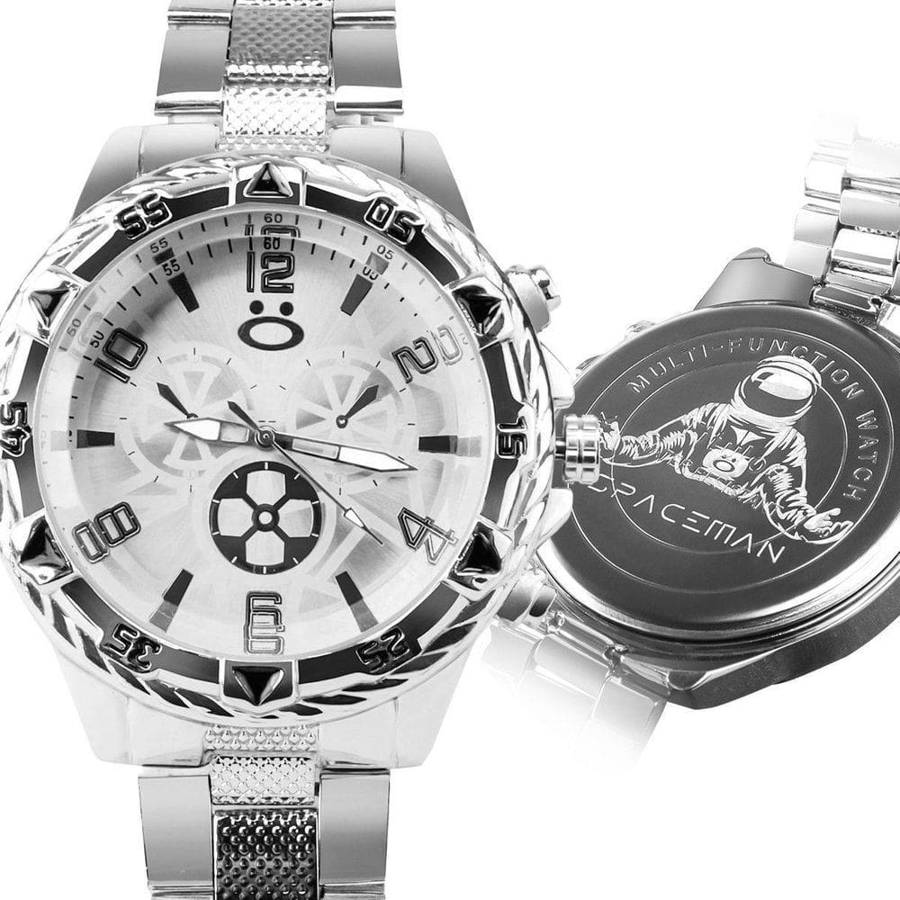 Relogio Unissex Prata Aço Inox Qualidade Premium Casual