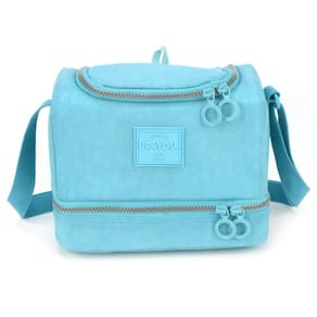 Lancheira Crinkle Up4You Azul Dupla Escolar Viagem