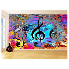 Papel De Parede Musica Notas Musicais Cor Arte 3,5M Mus93