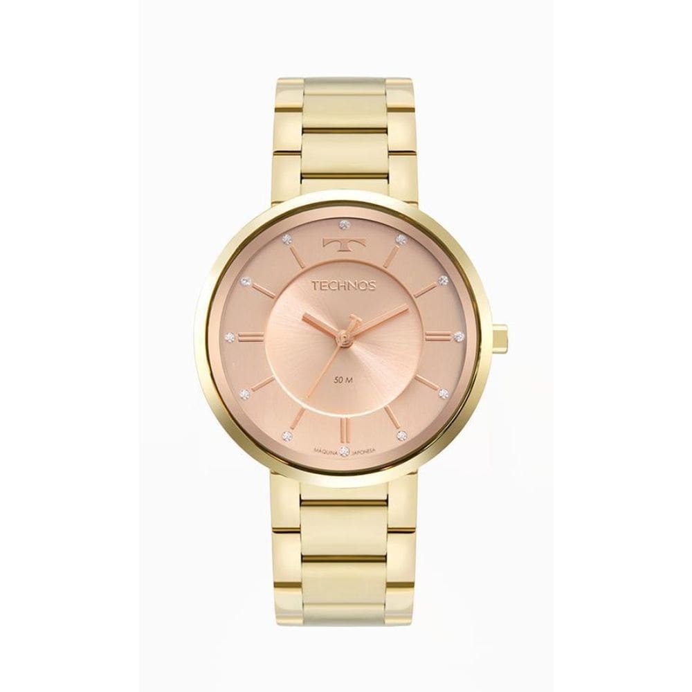 Relógio Technos Feminino Ref: 2035Mxa/1T Fashion Dourado