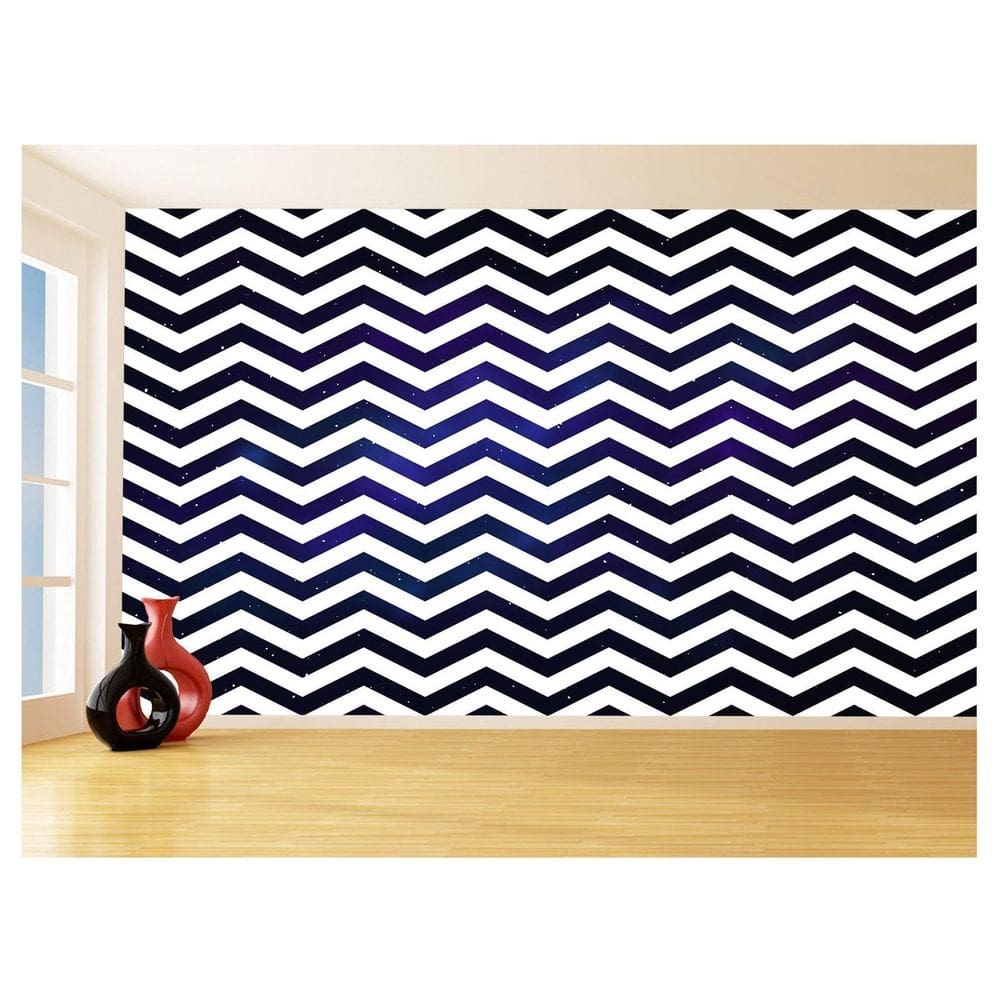 Papel De Parede 3D Sala Chevron Zig Zag Listras 3,5M Zig138