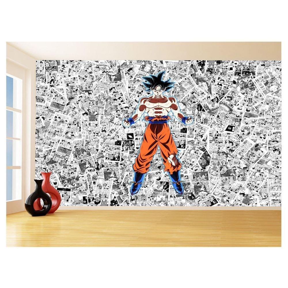 Papel De Parede Dragon Ball Goku Super Sayajin 3,5M Dbz567