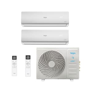Ar Condicionado Bi Split Hi Wall Inverter Elgin Total Plus 18000 BTUs (12000+12000) Quente/Frio MTQE18C2CB - 220V