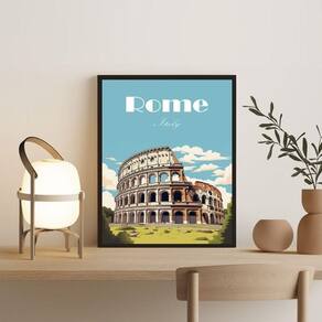 Quadro Decorativo Roma - Itália 33X24Cm