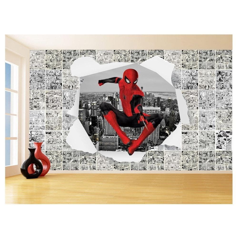 Papel De Parede 3D Heróis Página Quadrinhos Hq 3,5M Nhma230