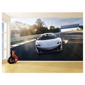 Papel De Parede 3D Carro Mc Laren Pista Super 3,5M Car260