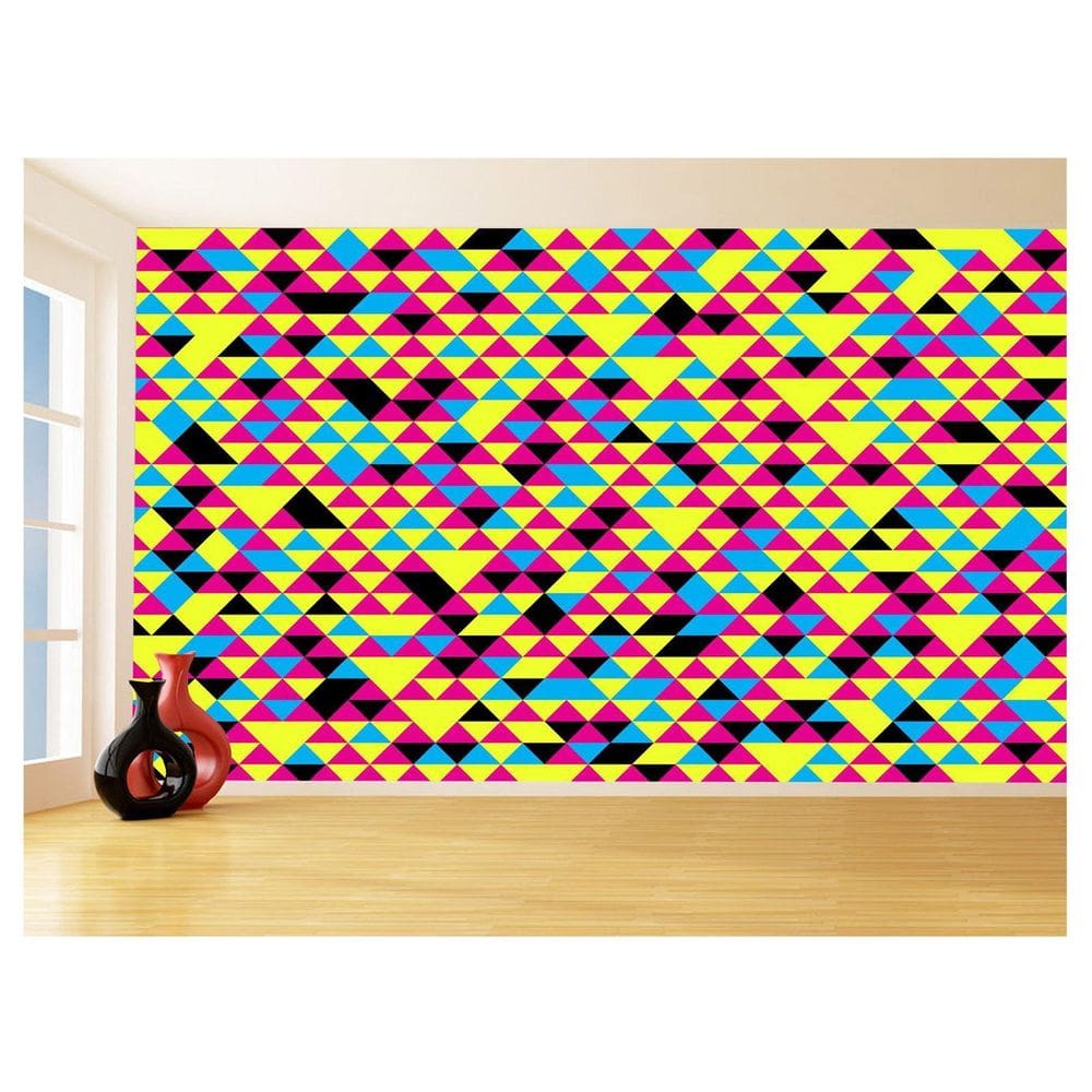 Papel De Parede Geométrico Triângulos Abstrato 3,5M Gmt55